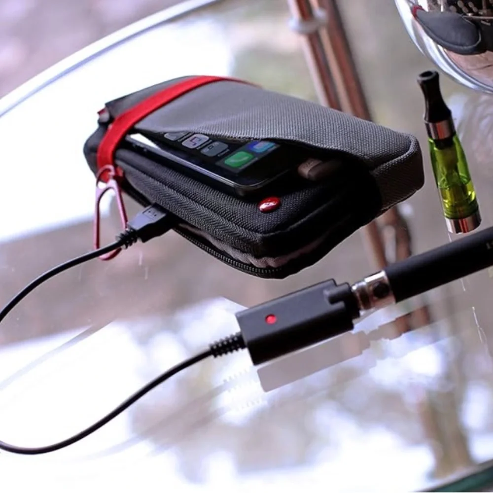 Portable Charging Pouch by EMTEC Gray & Black with Red Accents